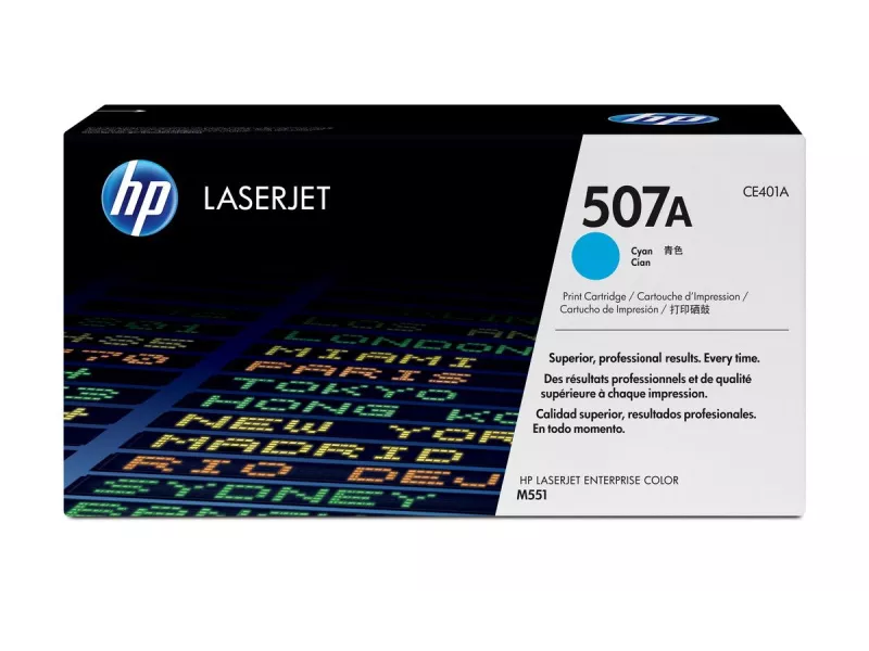 Toner Originale HP CE401A 507A (Ciano 6000 pagine)