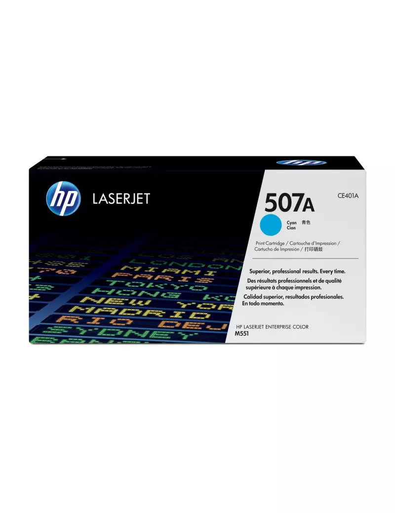 Toner Originale HP CE401A 507A (Ciano 6000 pagine)