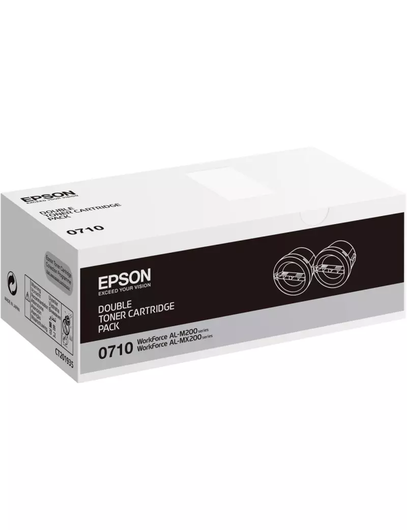 Multipack Toner Originali Epson S050710 (Nero 2500 pagine Conf. 2)