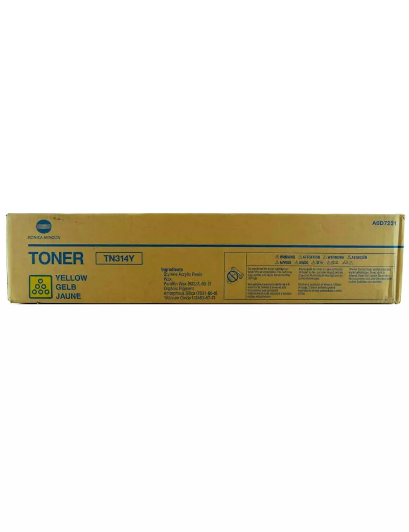 Toner Originale Konica Minolta TN314Y A0D7231 (Giallo 20000 pagine) Toner Originale Konica Minolta TN314Y A0D7231 (Giallo 20000 pagine)