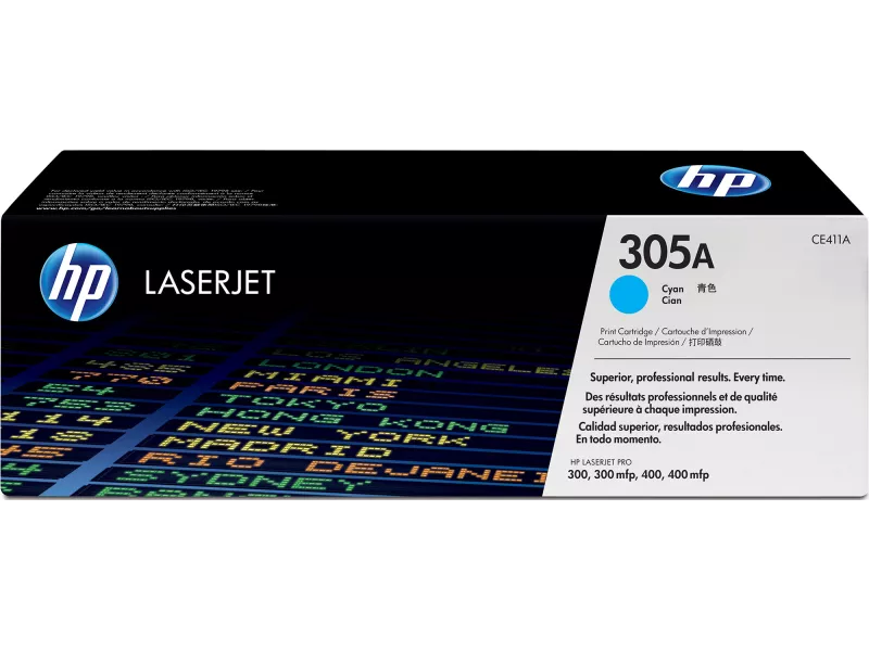 Toner Originale HP CE411A 305A (Ciano 2600 pagine)