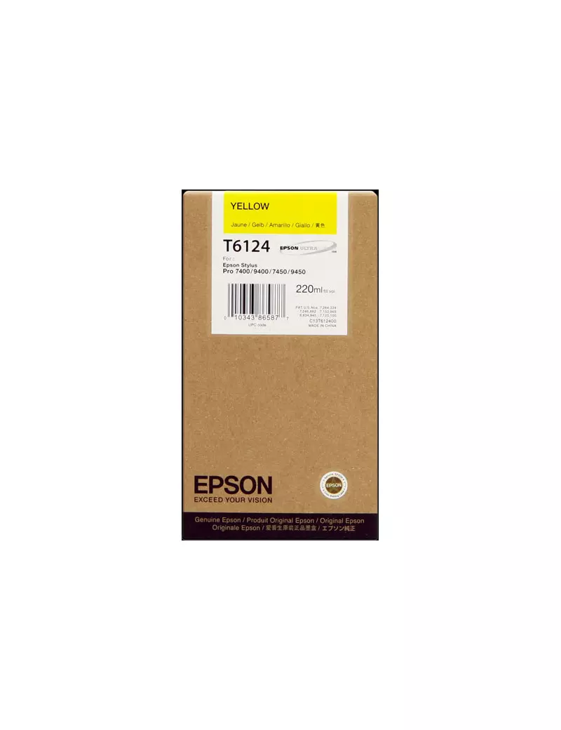 Cartuccia Originale Epson T612400 (Giallo 220 ml) Cartuccia Originale Epson T612400 (Giallo 220 ml)