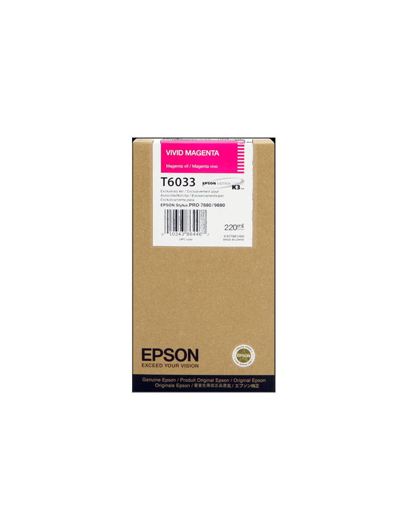 Cartuccia Originale Epson T603300 (Magenta 220 ml)