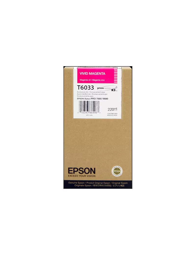 Cartuccia Originale Epson T603300 (Magenta 220 ml) Cartuccia Originale Epson T603300 (Magenta 220 ml)