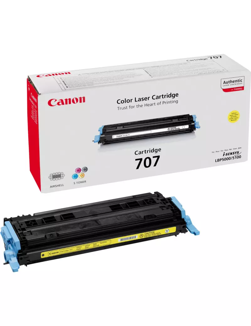 Toner Originale Canon 707y 9421A004 (Giallo 2000 pagine) Toner Originale Canon 707y 9421A004 (Giallo 2000 pagine)