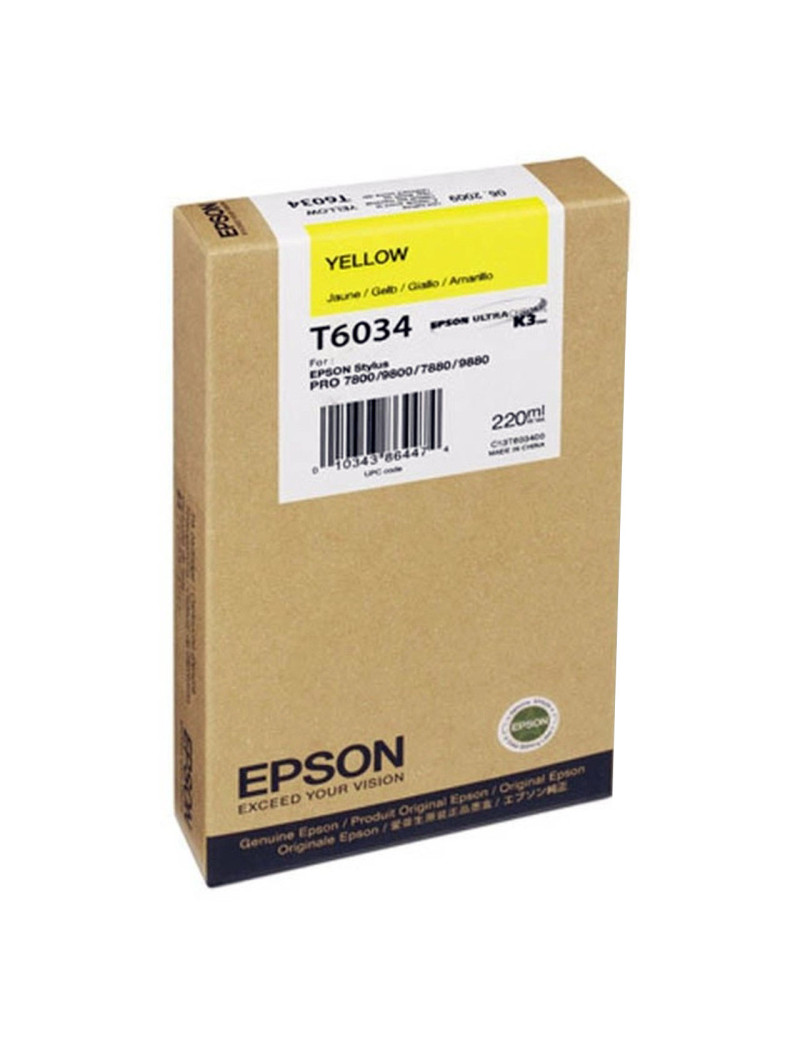 Cartuccia Originale Epson T603400 (Giallo 220 ml)