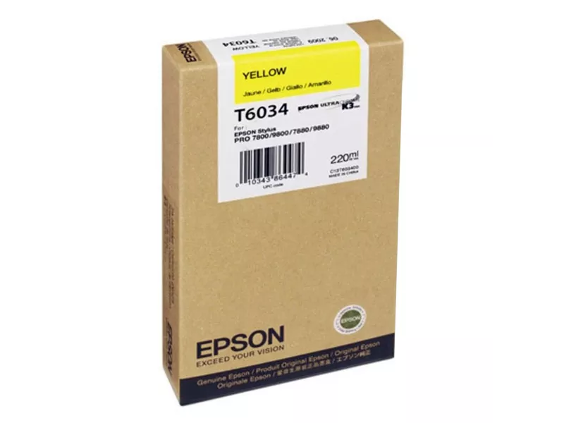 Cartuccia Originale Epson T603400 (Giallo 220 ml) Cartuccia Originale Epson T603400 (Giallo 220 ml)