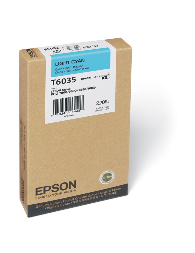 Cartuccia Originale Epson T603500 (Ciano Chiaro 220 ml)