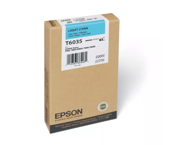 Cartuccia Originale Epson T603500 (Ciano Chiaro 220 ml) Cartuccia Originale Epson T603500 (Ciano Chiaro 220 ml)