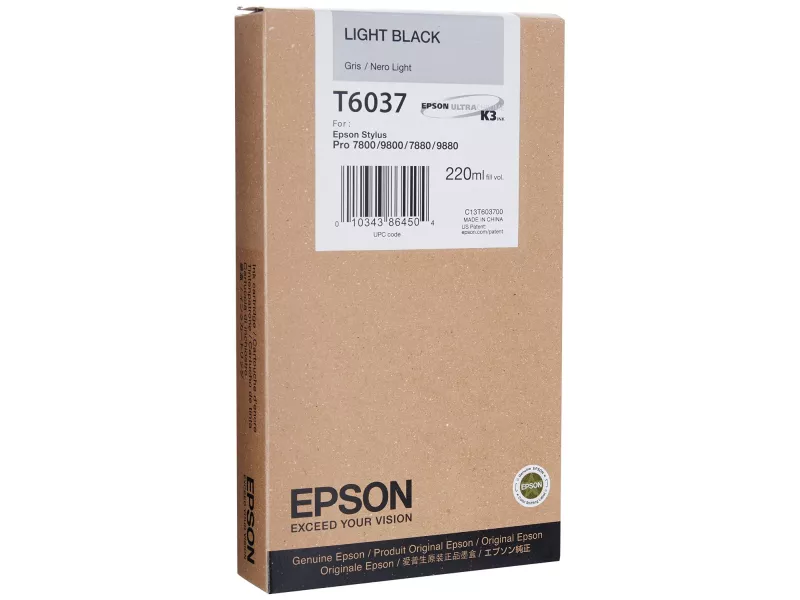 Cartuccia Originale Epson T603700 (Nero Chiaro 220 ml) Cartuccia Originale Epson T603700 (Nero Chiaro 220 ml)