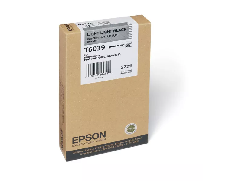 Cartuccia Originale Epson T603900 (Nero Chiaro Chiaro 220 ml) Cartuccia Originale Epson T603900 (Nero Chiaro Chiaro 220 ml)