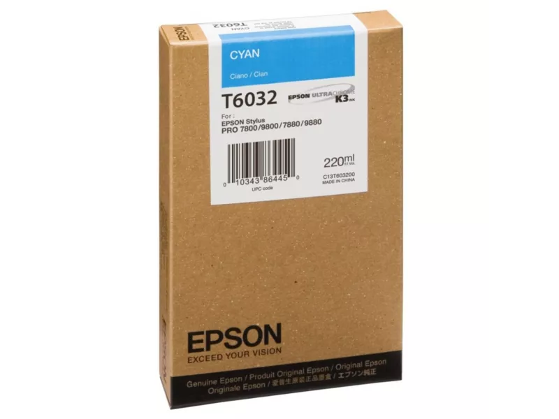 Cartuccia Originale Epson T603200 (Ciano 220 ml) Cartuccia Originale Epson T603200 (Ciano 220 ml)