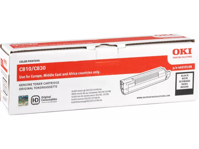 Toner Originale Oki 44059108 (Nero 8000 pagine)