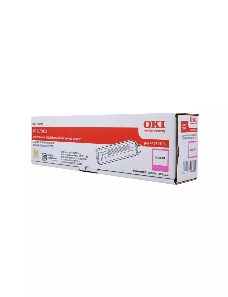 Toner Originale Oki 44059106 (Magenta 8000 pagine)