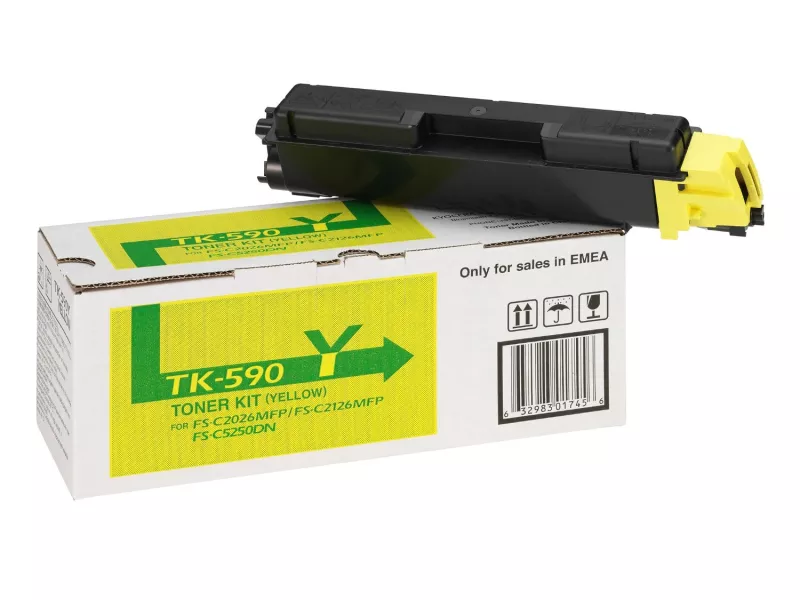 Toner Originale Kyocera TK-590Y 1T02KVANL0 (Giallo 5000 pagine)
