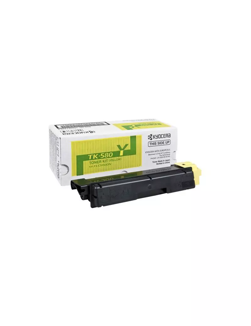 Toner Originale Kyocera TK-580Y 1T02KTANL0 (Giallo 2800 pagine)