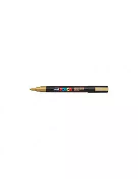 Marcatore a Tempera Uni Posca Uni-Ball - Punta Tonda - 0,9-1,3 mm - M-PC3M-ORO (Oro)