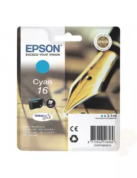 Cartuccia Originale Epson T162240 16 (Ciano 165 pagine)