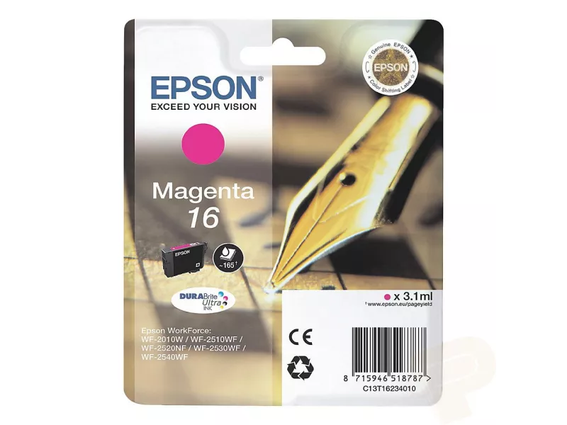 Cartuccia Originale Epson T162340 16 (Magenta 165 pagine)