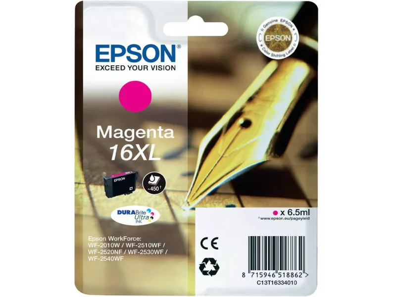 Cartuccia Originale Epson T163340 16XL (Magenta 450 pagine)