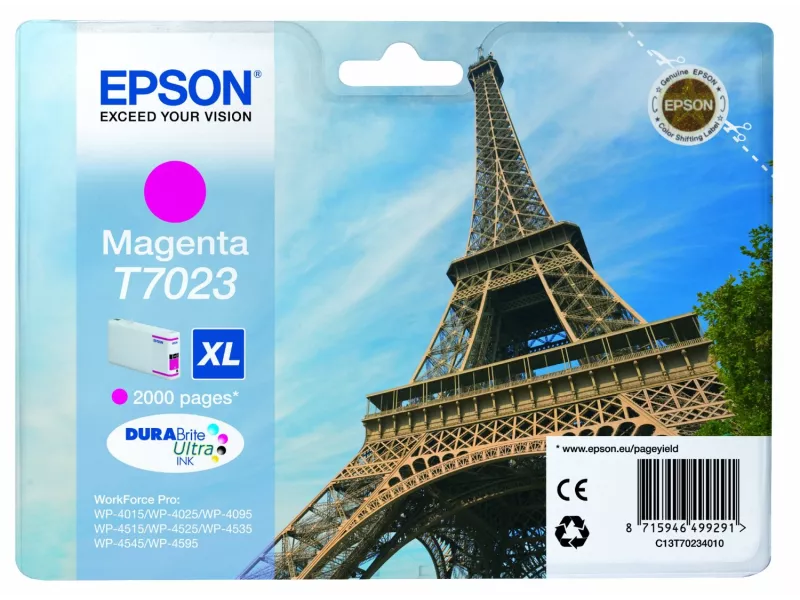 Cartuccia Originale Epson C13T702340 (Magenta 2400 pagine) Cartuccia Originale Epson C13T702340 (Magenta 2400 pagine)