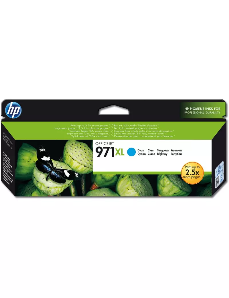 Cartuccia Originale HP CN626AE 971XL (Ciano 6600 pagine) Cartuccia Originale HP CN626AE 971XL (Ciano 6600 pagine)