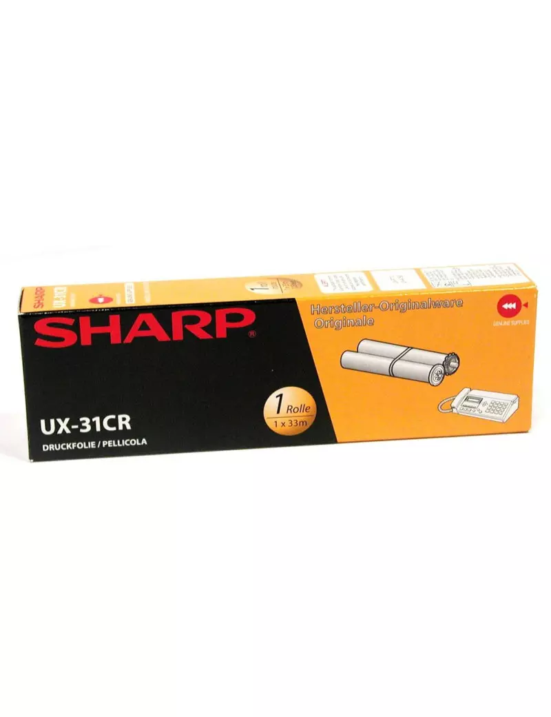 TTR Fax Originale Sharp UX-31CR (Nero) TTR Fax Originale Sharp UX-31CR (Nero)