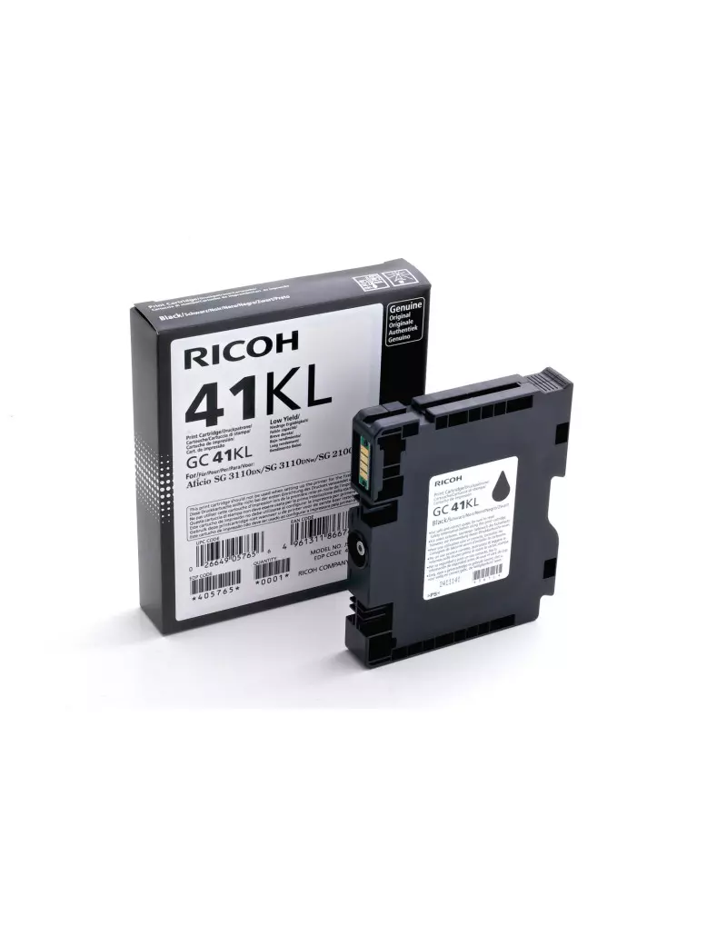 Cartuccia Originale Ricoh GC 41BK 405765 (Nero 600 pagine)