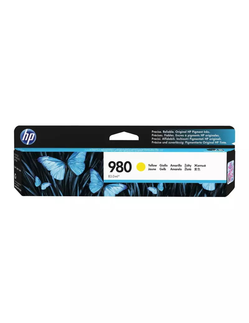 Cartuccia Originale HP D8J09A 980 (Giallo 6600 Pagine) Cartuccia Originale HP D8J09A 980 (Giallo 6600 Pagine)