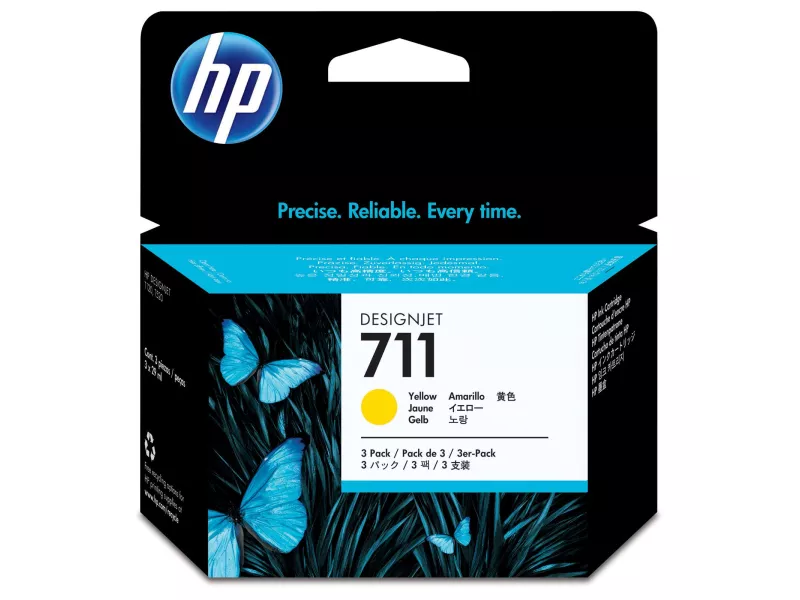 Multipack Cartucce Originali HP CZ136A 711 (Giallo 29 ml Conf. 3)