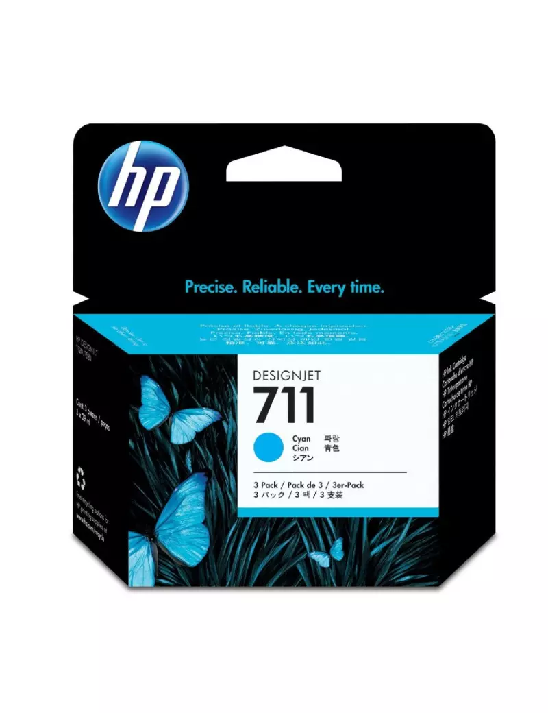 Multipack Cartucce Originali HP CZ134A 711 (Ciano 29 ml Conf. 3)