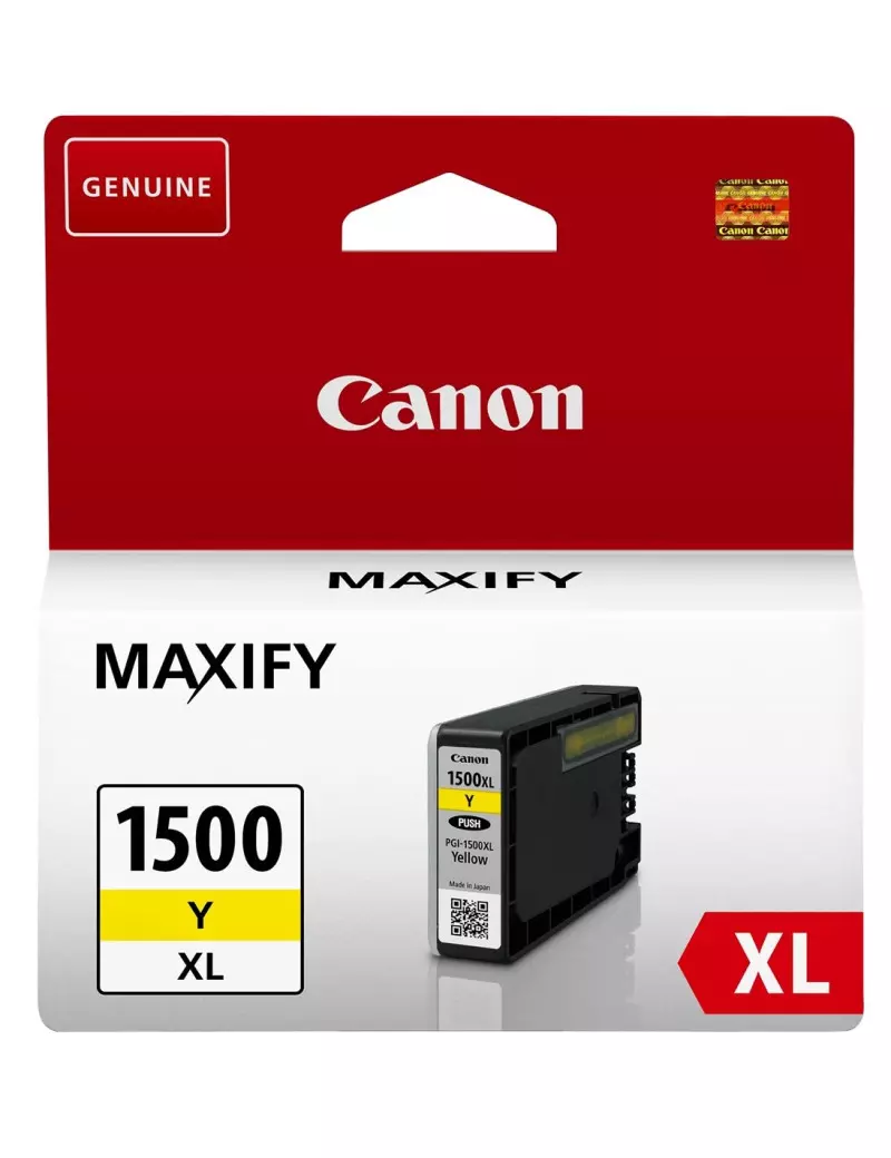 Cartuccia Originale Canon PGI-1500Y XL 9195B001 (Giallo 1020 pagine) Cartuccia Originale Canon PGI-1500Y XL 9195B001 (Giallo 1020 pagine)