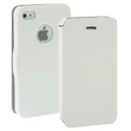 Cover Flip a Portafoglio in Ecopelle per iPhone 4 / 4S (Bianco)