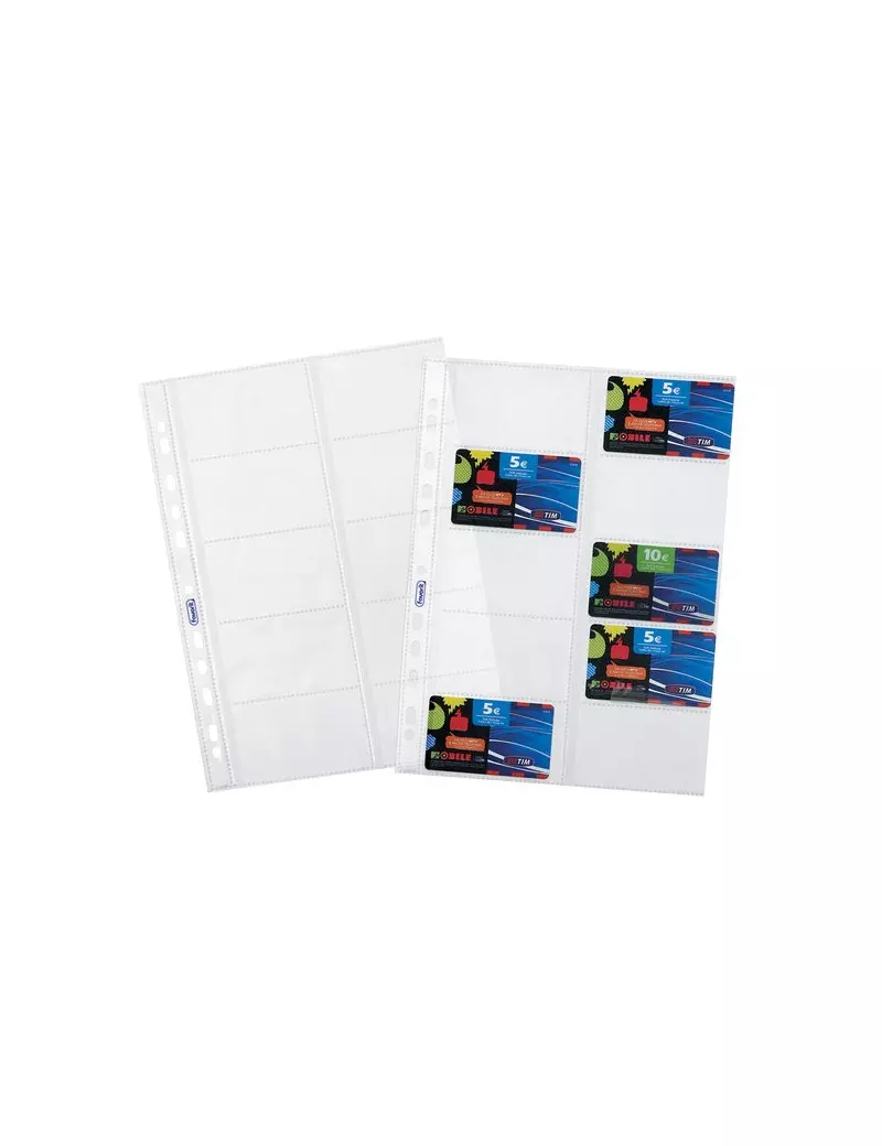 Buste a Foratura Universale Porta Cards Favorit - 22x30 cm - Liscia Alto Spessore - 100460075 (Trasparente Conf. 10) Buste a Foratura Universale Porta Cards Favorit - 22x30 cm - Liscia Alto Spessore - 100460075 (Trasparente Conf. 10)