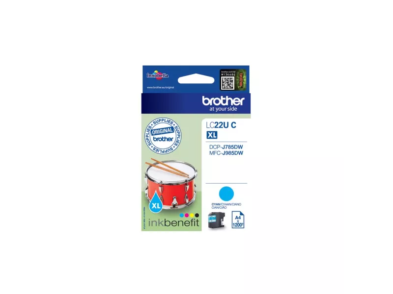 Cartuccia Originale Brother LC22UC (Ciano 1200 pagine)
