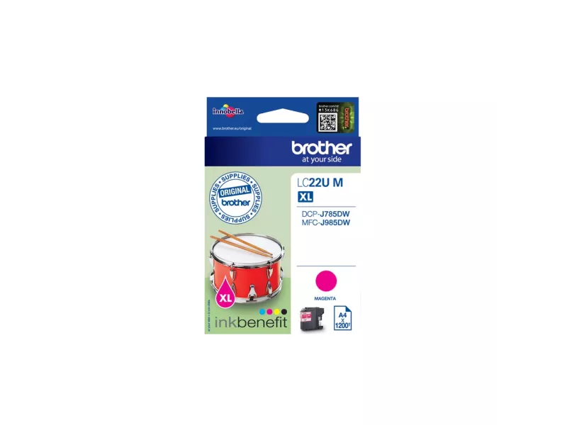 Cartuccia Originale Brother LC22UM (Magenta 1200 pagine)