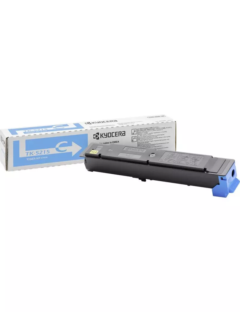 Toner Originale Kyocera TK-5215C 1T02R6CNL0 (Ciano 15000 pagine) Toner Originale Kyocera TK-5215C 1T02R6CNL0 (Ciano 15000 pagine)