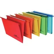 Cartelle Sospese Linea Joker Bertesi - per Armadio - 33 cm - V - Rosso - 414 F Link -A4 (Conf. 25)
