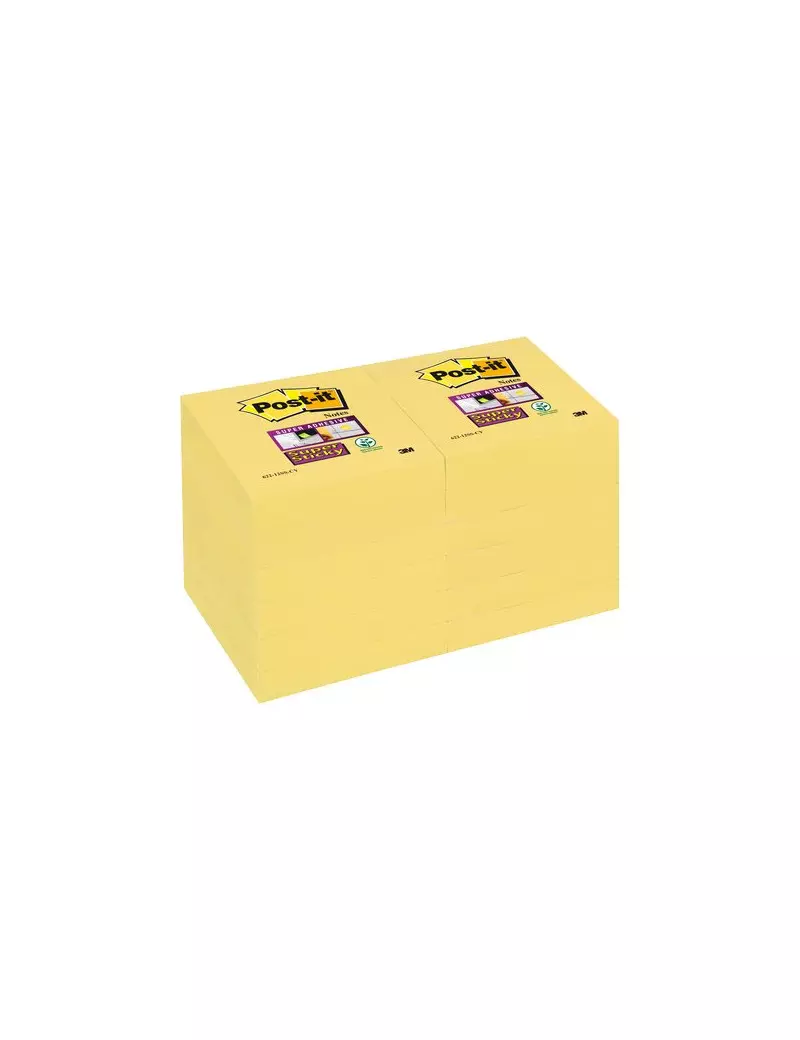 Post-it® Super Sticky Canary™ - 47,6x47,6 mm - Giallo Canary (Conf. 12) Post-it® Super Sticky Canary™ - 47,6x47,6 mm - Giallo Canary (Conf. 12)