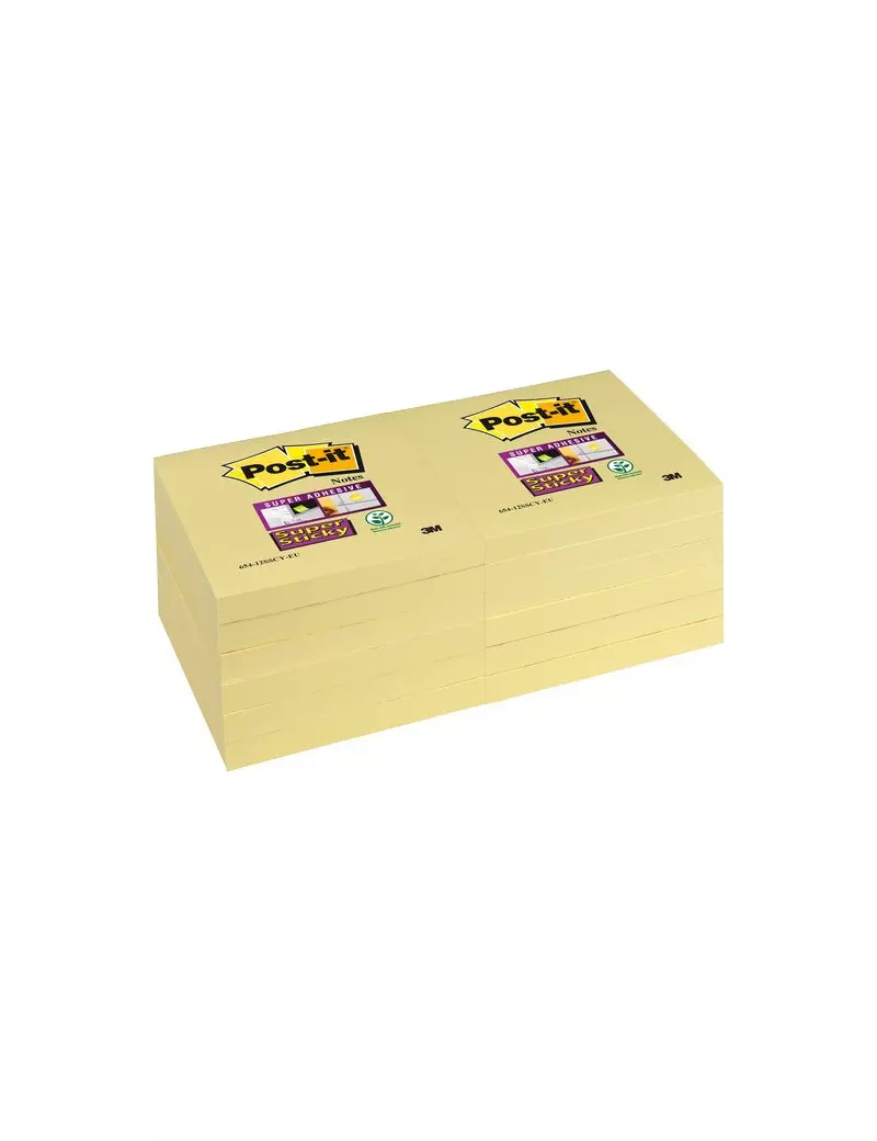Post-it® Super Sticky Canary™ - 76x76 mm - Giallo Canary (Conf. 12)