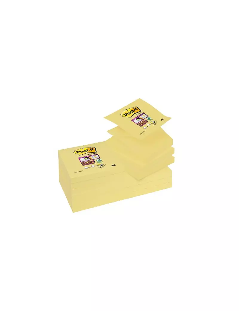 Ricariche Post-it® Z - Notes Super Sticky Canary™ - 76x76 mm - Giallo Canary (Conf. 12)