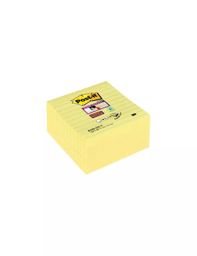 Foglietti per Dispenser Post-it® Super Sticky Z - Notes xL a Righe - Giallo Canary (Conf. 5) Foglietti per Dispenser Post-it® Super Sticky Z - Notes xL a Righe - Giallo Canary (Conf. 5)