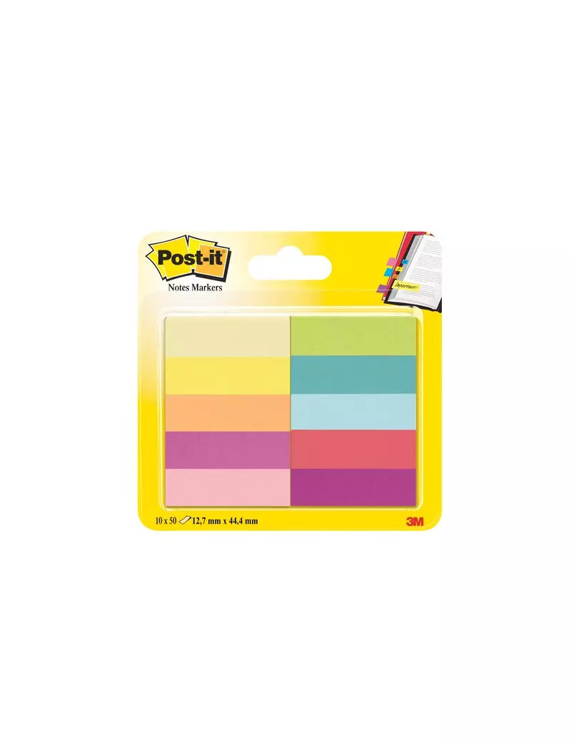 Segnapagina Post-it® Notes Markers in Carta Post-it - 12,7x44,4 mm (Conf. 10)