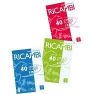 Ricambi Bianchi per Quaderni Pigna - A4 - Quadretti 4M senza Margini (Conf. 40)