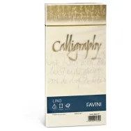 Calligraphy Effetto Lino Favini - Lino - Avorio - Buste - 11x22 cm - 120 g (Conf. 25)