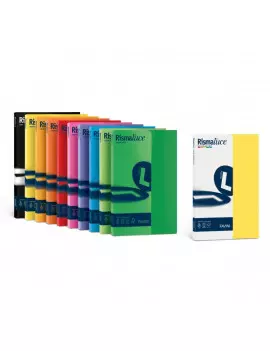 Cartoncino Rismaluce Favini - Colori Forti - A3 - 200 g - 8 Colori Assortiti (Risma 125)