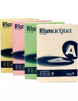 Cartoncino Rismacqua Favini - Colori Tenui - A3 - 200 g - 5 Colori Assortiti (Risma 125)