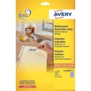 Etichette Adesive Rimovibili Avery - 210x297 mm - L4735REV-25 (Bianco Conf. 25)