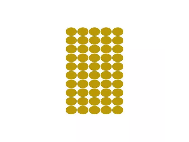 Etichette Satinate Oro Ovali - 36x27 Tico GL4 -3627 (Conf. 100)