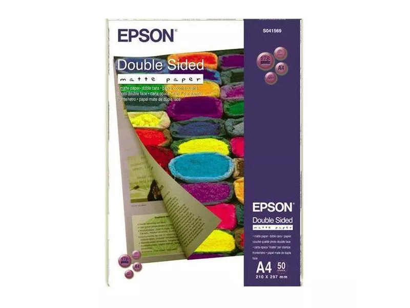Carta Speciale Epson C13S041569 - Fronte e Retro - Opaca - 178 g - A4 - Inkjet (Conf. 50) Carta Speciale Epson C13S041569 - Fronte e Retro - Opaca - 178 g - A4 - Inkjet (Conf. 50)